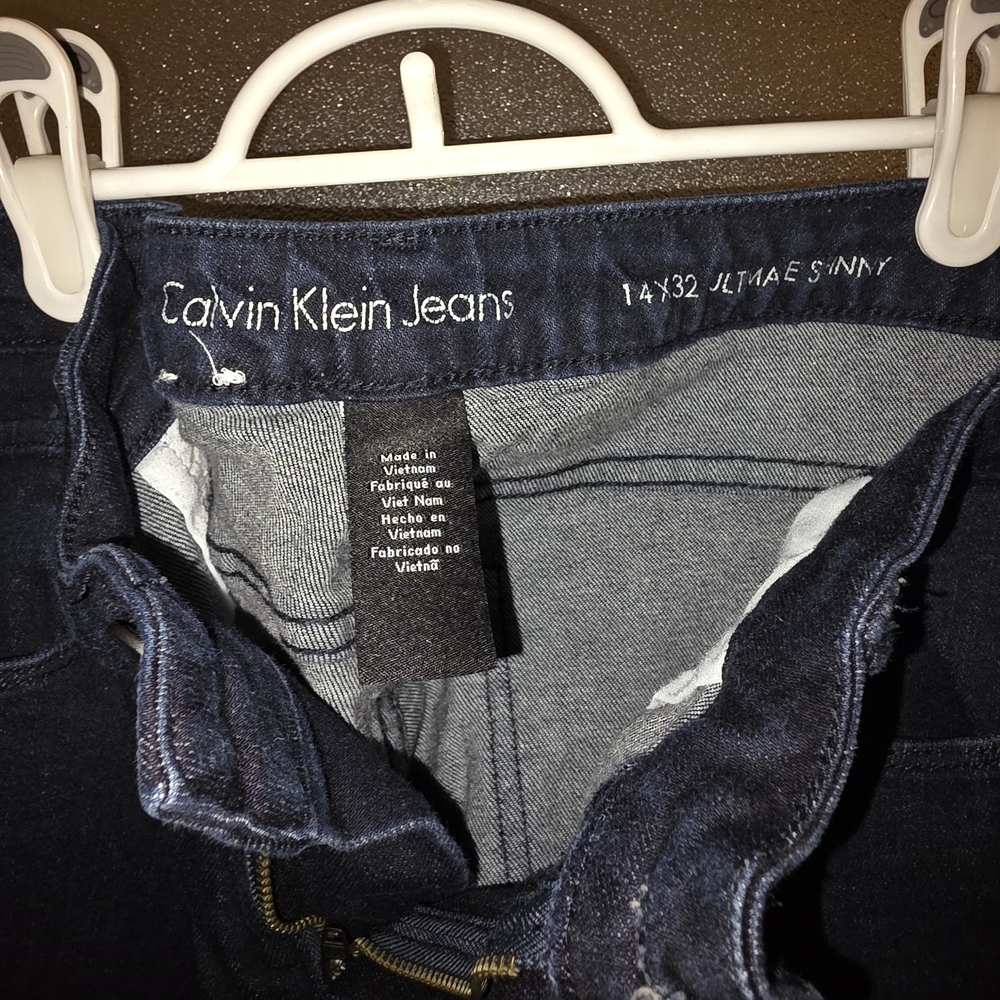Calvin Klein Jeans Dark Blue Slim Fit Denim Jeans